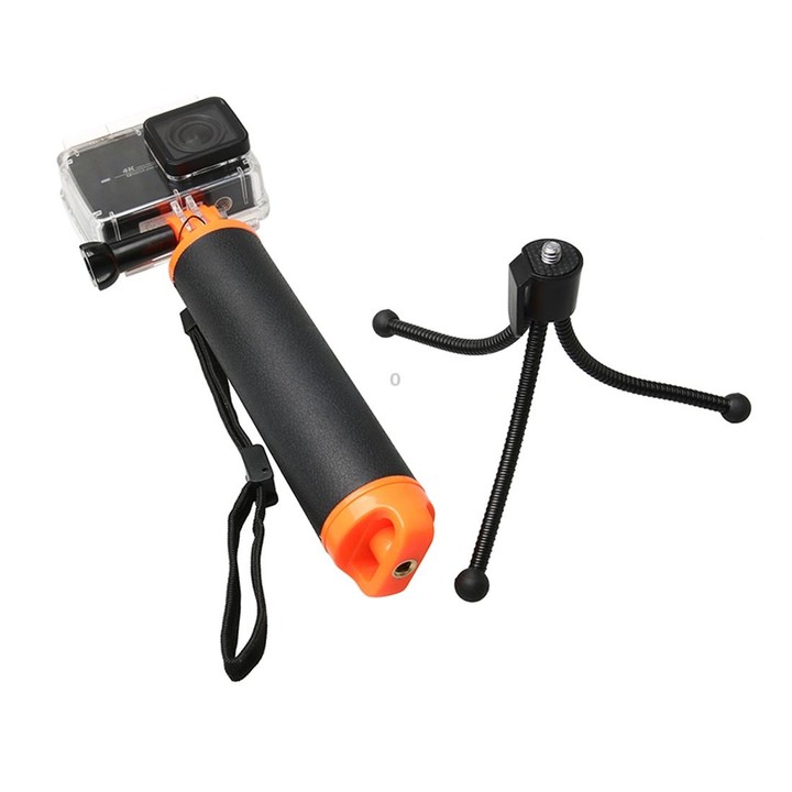 Floating Handle Grip with Tripod Holder & Adjustable Anti-lost Strap for GoPro, Insta360, DJI and Other Action Cameras