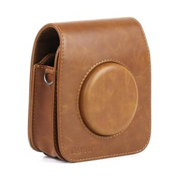 Vintage PU Leather Camera Case Protective bag for FUJIFILM Instax SQUARE SQ10 Camera, with Adjustable Shoulder Strap(Brown)