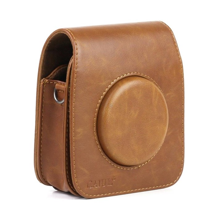 Vintage PU Leather Camera Case Protective bag for FUJIFILM Instax SQUARE SQ10 Camera, with Adjustable Shoulder Strap(Brown)