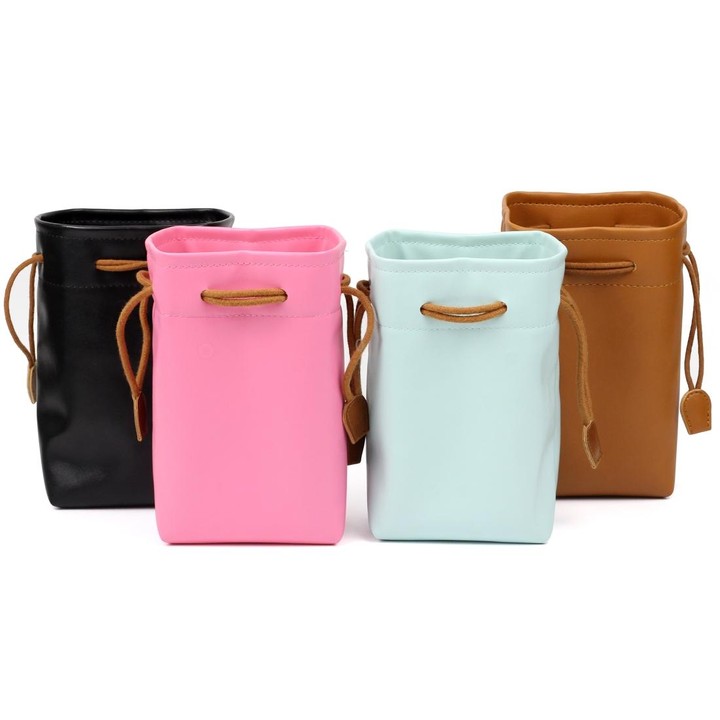 Universal Vintage PU Leather Bundle Pocket Case Bag for Polaroid Mini Camera& Digital Camera without Lens, with Rope Size: 19.5c