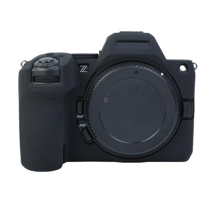 For Nikon Z5II Litchi Texture Soft Silicone Protective Cover (Black)