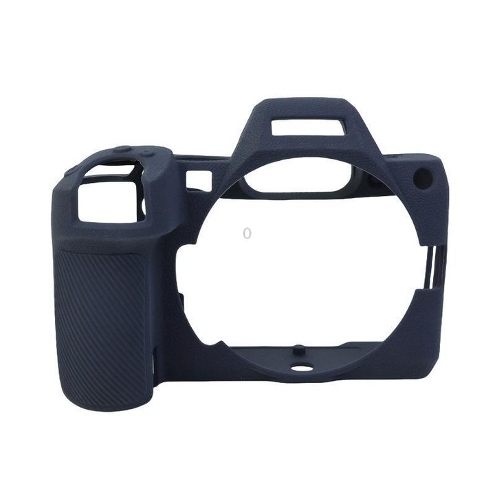 For Nikon Z5II Litchi Texture Soft Silicone Protective Cover (Dark Blue)