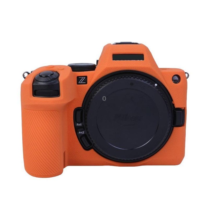 For Nikon Z5II Litchi Texture Soft Silicone Protective Cover (Orange)