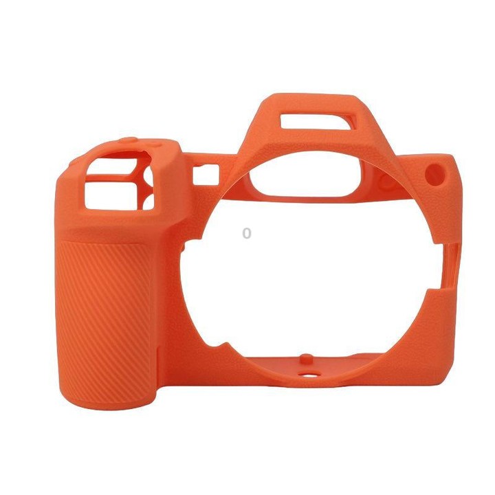 For Nikon Z5II Litchi Texture Soft Silicone Protective Cover (Orange)