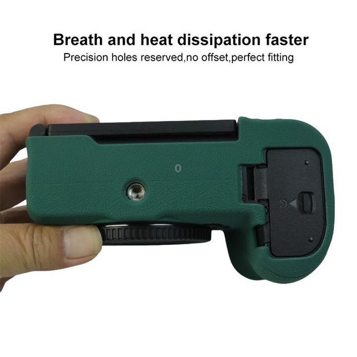 For Nikon Z5II Litchi Texture Soft Silicone Protective Cover (Green)