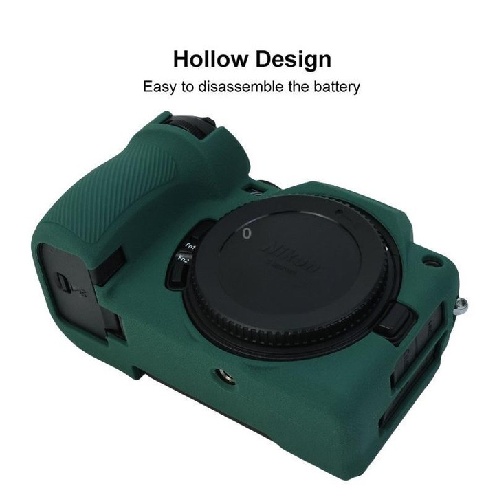 For Nikon Z5II Litchi Texture Soft Silicone Protective Cover (Green)