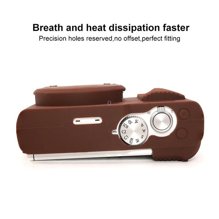 For Panasonic LUMIX ZS99 / TZ99 DC-ZS99GK-S Camera Protective Silicone Cover (Coffee)
