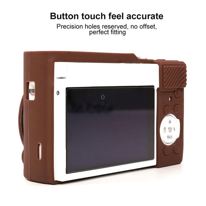 For Panasonic LUMIX ZS99 / TZ99 DC-ZS99GK-S Camera Protective Silicone Cover (Coffee)