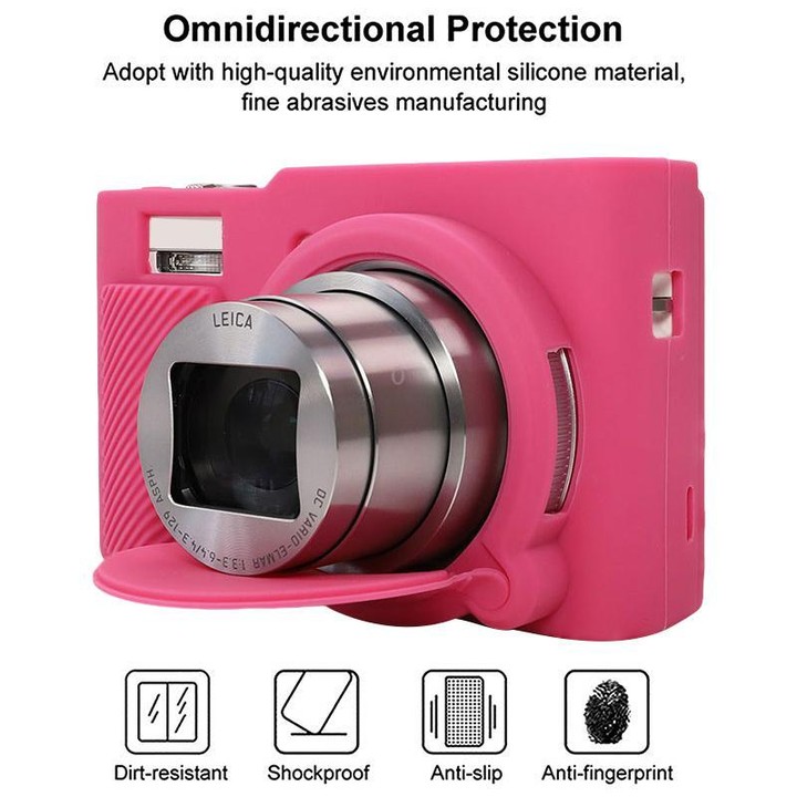 For Panasonic LUMIX ZS99 / TZ99 DC-ZS99GK-S Camera Protective Silicone Cover (Rose Red)