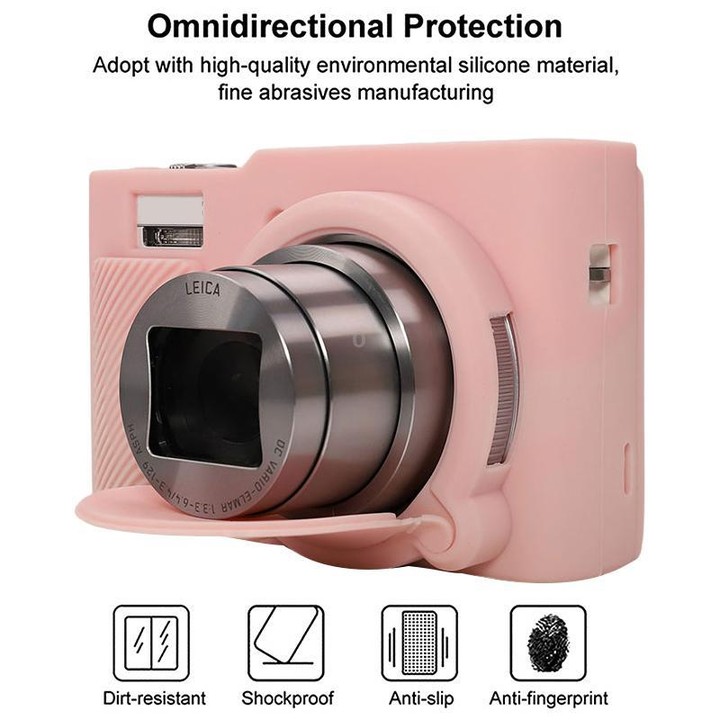 For Panasonic LUMIX ZS99 / TZ99 DC-ZS99GK-S Camera Protective Silicone Cover (Sweet Smoky Pink)