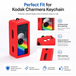 Camera Silicone Frame Protective Case For Kodak Charmera Keychain / Charmera 1987 (Light Blue)
