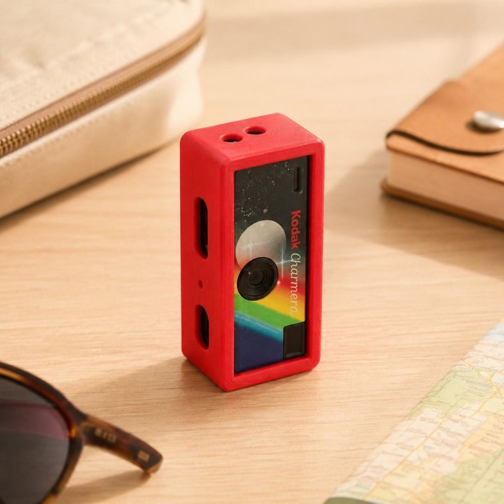 Camera Silicone Frame Protective Case For Kodak Charmera Keychain / Charmera 1987 (Red)