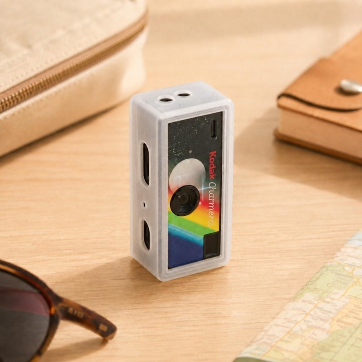 Camera Silicone Frame Protective Case For Kodak Charmera Keychain / Charmera 1987 (Transparent)