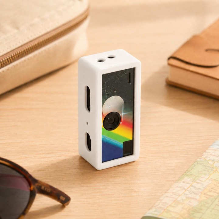 Camera Silicone Frame Protective Case For Kodak Charmera Keychain / Charmera 1987 (White)