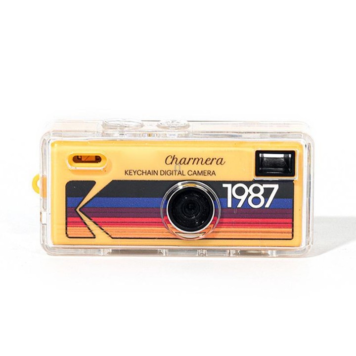 For Kodak Charmera 1987 Clear Crystal Shell Protective Case with Strap (Transparent)