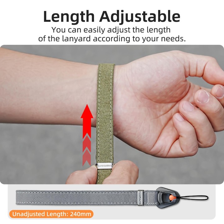 Sunnylife Universal Quick-Release Wrist Strap Adjustable Wrist Lanyard Soft Safe Rope for Action Camera (Orange)