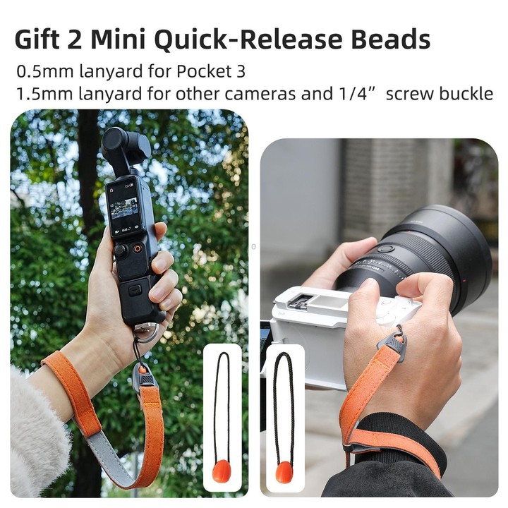 Sunnylife Universal Quick-Release Wrist Strap Adjustable Wrist Lanyard Soft Safe Rope for Action Camera (Green)