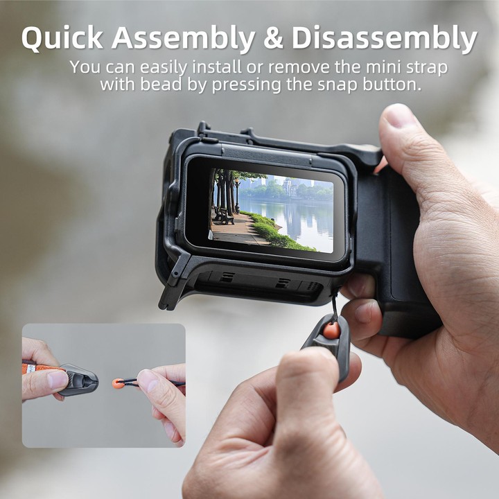 Sunnylife Universal Quick-Release Wrist Strap Adjustable Wrist Lanyard Soft Safe Rope for Action Camera (Grey)