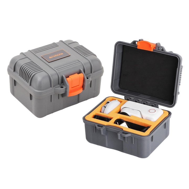 For Insta360 GO Ultra Sunnylife Mini Travel Box Waterproof Carrying Box Shock-proof Hard Shell (Grey)
