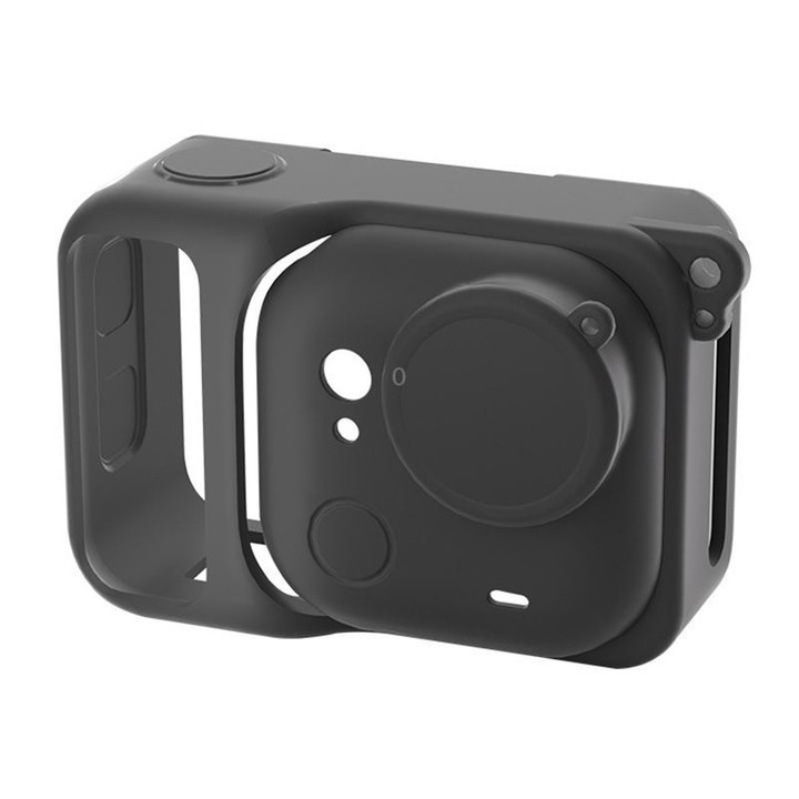 For Insta360 Go Ultra Silicone Protective Cover with Strap (Black)