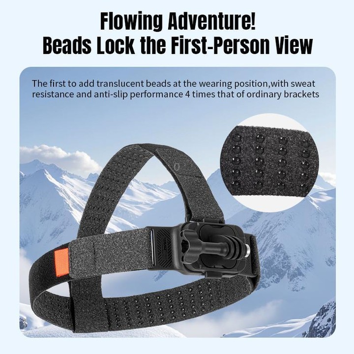 STARTRC Adjustable Head Strap Magnetic Eco-friendly Vlog POV Mount Belt for GoPro, Insta360, DJI Osmo Action and Other Action Ca