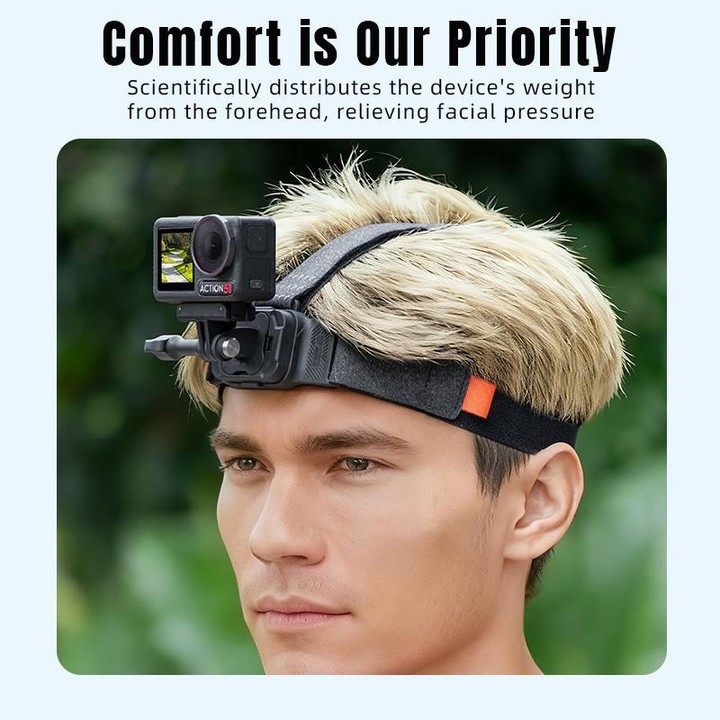 STARTRC Adjustable Head Strap Magnetic Eco-friendly Vlog POV Mount Belt for GoPro, Insta360, DJI Osmo Action and Other Action Ca
