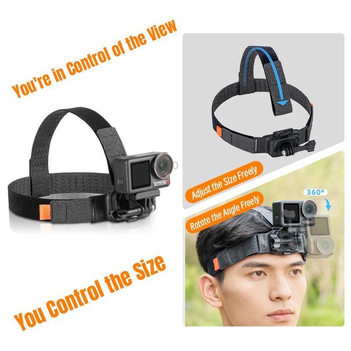 STARTRC Adjustable Head Strap Magnetic Eco-friendly Vlog POV Mount Belt for GoPro, Insta360, DJI Osmo Action and Other Action Ca