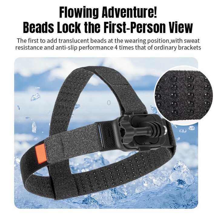 STARTRC Adjustable Head Strap Magnetic Eco-friendly Vlog POV Mount Belt for GoPro, Insta360, DJI Osmo Action and Other Action Ca