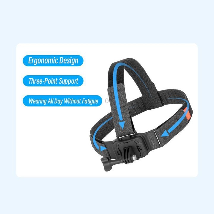 STARTRC Adjustable Head Strap Magnetic Eco-friendly Vlog POV Mount Belt for GoPro, Insta360, DJI Osmo Action and Other Action Ca