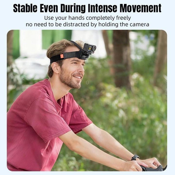 STARTRC Adjustable Head Strap Magnetic Eco-friendly Vlog POV Mount Belt for GoPro, Insta360, DJI Osmo Action and Other Action Ca