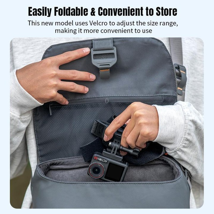 STARTRC Adjustable Head Strap Magnetic Eco-friendly Vlog POV Mount Belt for GoPro, Insta360, DJI Osmo Action and Other Action Ca