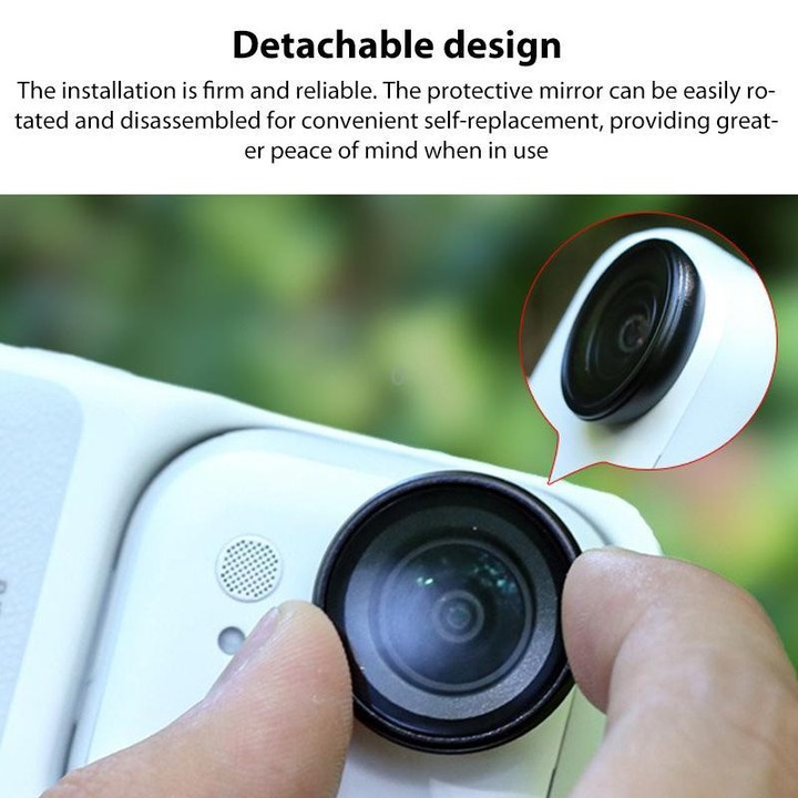 For Insta360 GO Ultra Aluminum Alloy HD Glass Lens Protector (Black)