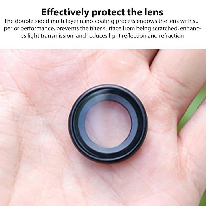 For Insta360 GO Ultra Aluminum Alloy HD Glass Lens Protector (Black)