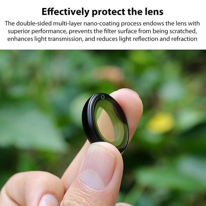 For Insta360 GO Ultra Aluminum Alloy HD Glass Lens Protector (Black)