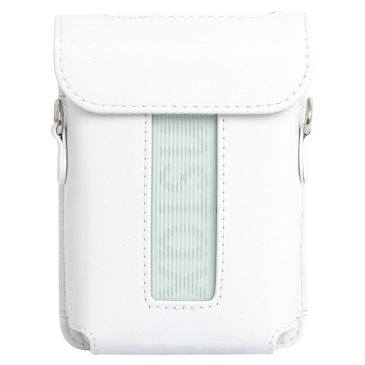 For FUJIFILM Instax mini Link 3 Full Body Leather Case Bag with Strap (White)