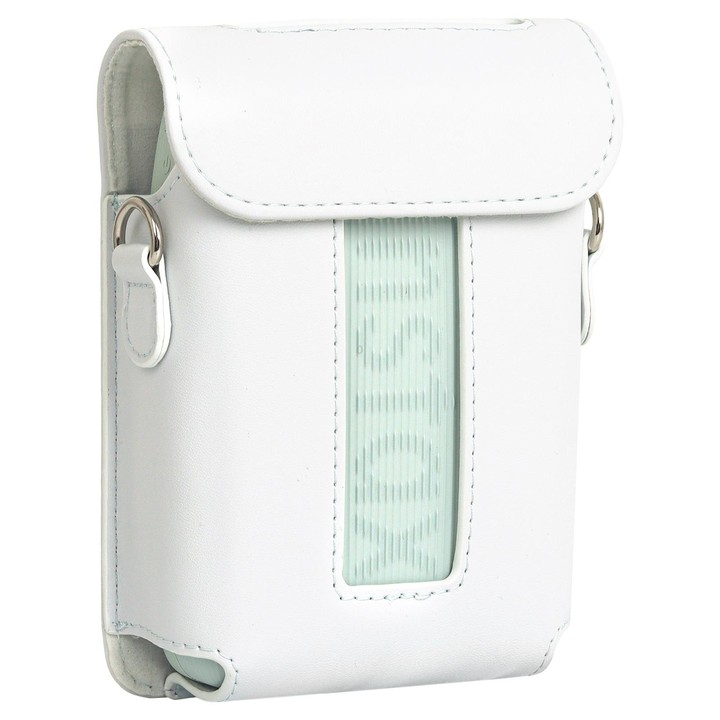 For FUJIFILM Instax mini Link 3 Full Body Leather Case Bag with Strap (White)