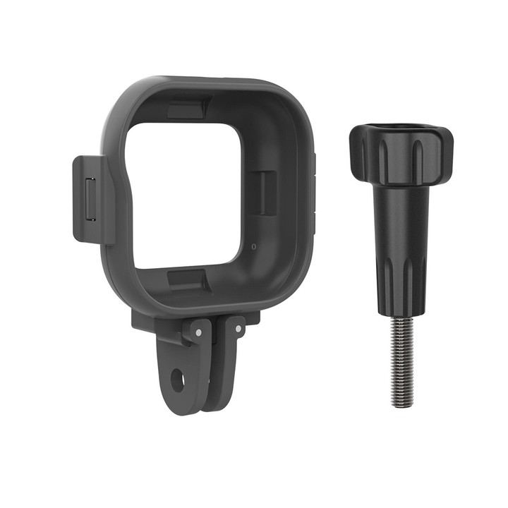 For Insta360 GO Ultra Sunnylife Foldable Vertical-Horizontal Adapter Mount Protective Frame Mounting Brackets Housing Cover (Bla