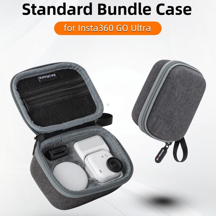 For Insta360 GO Ultra Sunnylife Standard Portable Protective Box Storage Bag (Black)