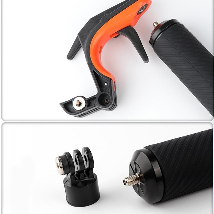 Shutter Trigger + Floating Hand Grip Diving Buoyancy Stick with Adjustable Anti-lost Strap & Screw & Wrench for GoPro HERO8 Blac