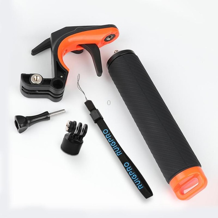 Shutter Trigger + Floating Hand Grip Diving Buoyancy Stick with Adjustable Anti-lost Strap & Screw & Wrench for GoPro HERO8 Blac