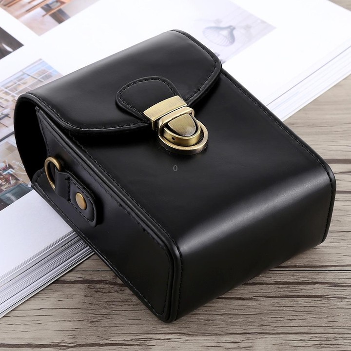 Full Body Camera Buckle Lock PU Leather Case Bag with Hand Strap & Neck Strap for Canon G7X II / G9X Mark II, Sony RX100 / M2(Bl
