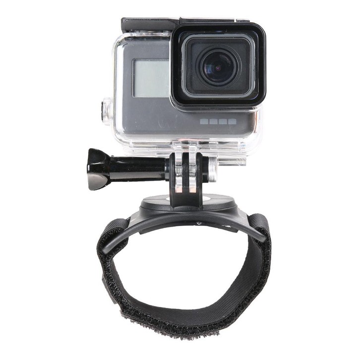 GP278 3 in 1 Hand Wrist Arm Leg Straps 360-degree Rotation Mount for GoPro, Insta360, DJI and Other Action Cameras(Black)