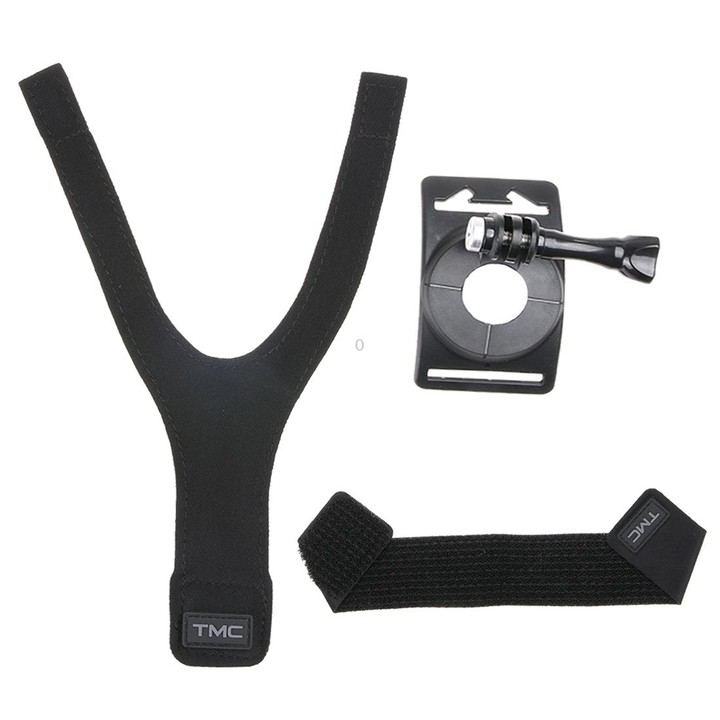 GP278 3 in 1 Hand Wrist Arm Leg Straps 360-degree Rotation Mount for GoPro, Insta360, DJI and Other Action Cameras(Black)