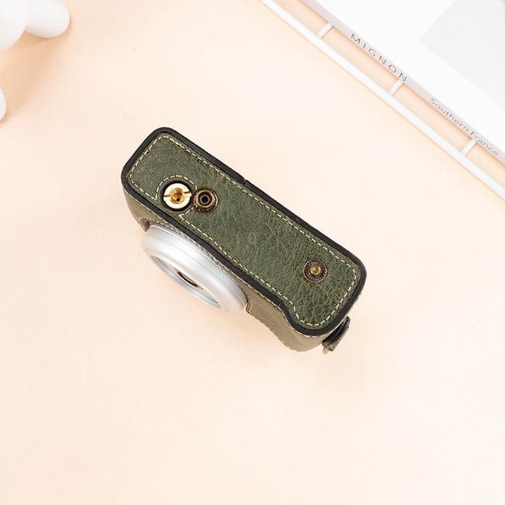 For Sony ZV-1F / ZV1M2 Full Body Camera PU Leather Case Bag with Strap (Coffee)
