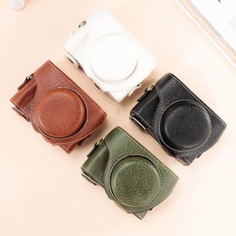 For Sony ZV-1F / ZV1M2 Full Body Camera PU Leather Case Bag with Strap (Green)