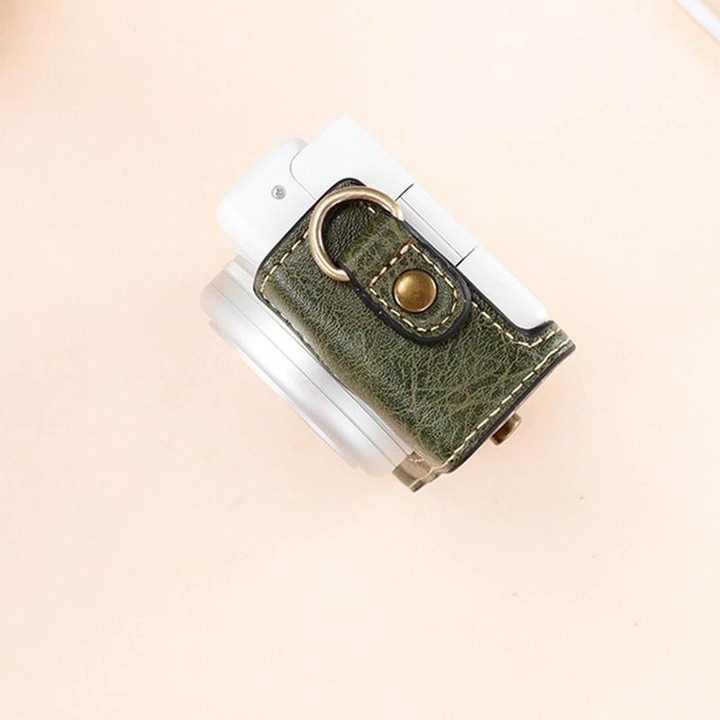 For Sony ZV-1F / ZV1M2 Full Body Camera PU Leather Case Bag with Strap (Green)