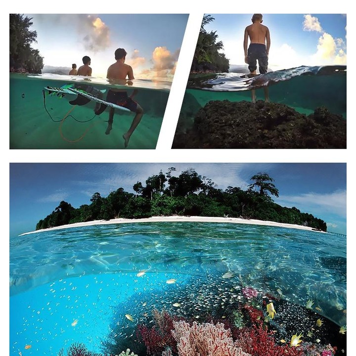 Shutter Trigger + Dome Port Lens Transparent Cover + Floating Hand Grip Diving Buoyancy Stick with Adjustable Anti-lost Strap &