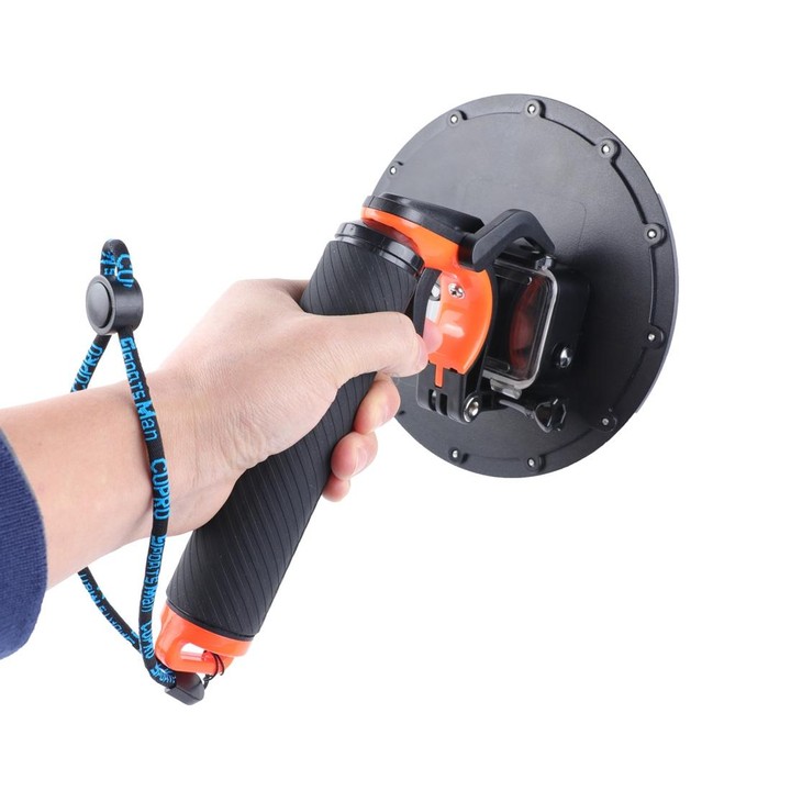 Shutter Trigger + Dome Port Lens Transparent Cover + Floating Hand Grip Diving Buoyancy Stick with Adjustable Anti-lost Strap &