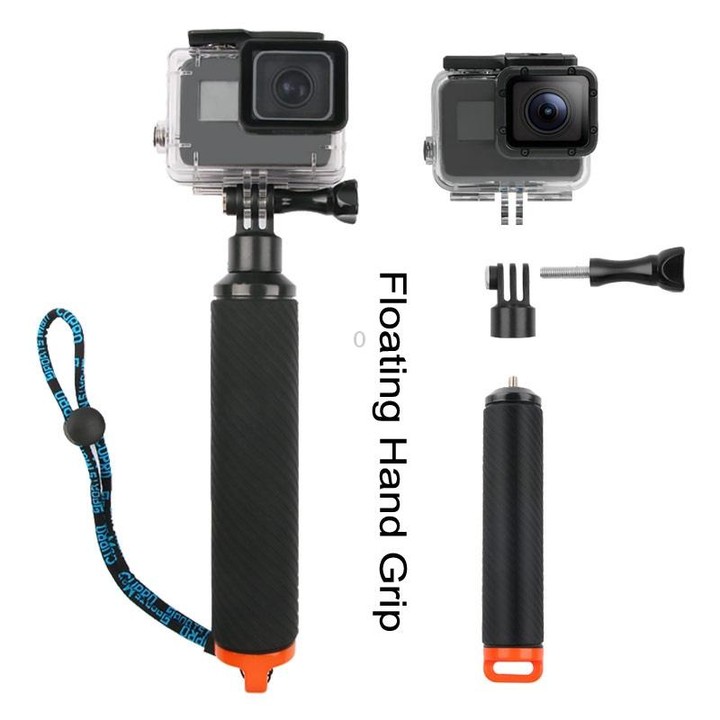 Shutter Trigger + Dome Port Lens Transparent Cover + Floating Hand Grip Diving Buoyancy Stick with Adjustable Anti-lost Strap &