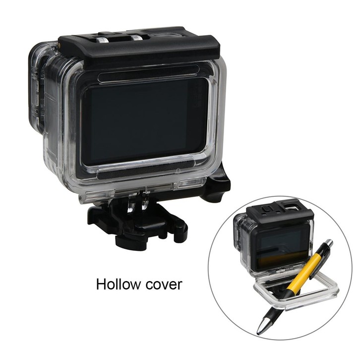 For GoPro HERO6 /5 Waterproof Housing Protective Case + Hollow Back Cover with Buckle Basic Mount & Screw